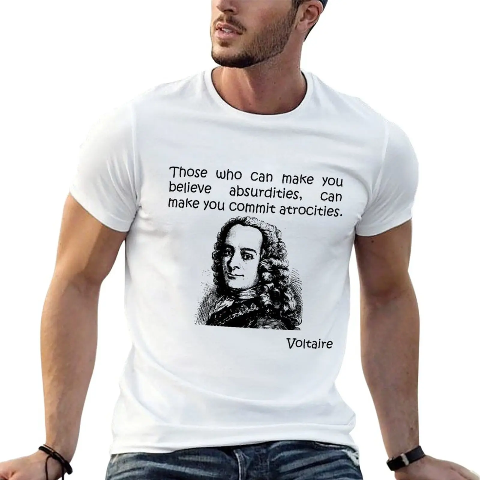 Voltaire Absurdities T-Shirt oversized t shirt korean fashion rapper graphic tees sports fans Men's clothing
Voltaire Absurdities T-Shirt oversized t shirt korean fashion rapper graphic tees sports fans Men's clothing