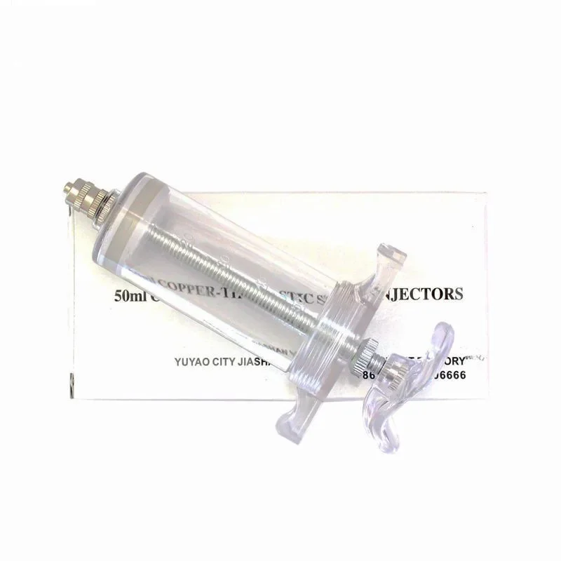 Пластиковый стальной шприц для животных, шприц с медной головкой, короткий и толстый шприц, оборудование для скота B
Пластиковый стальной шприц для животных, шприц с медной головкой, короткий и толстый шприц, оборудование для скота B