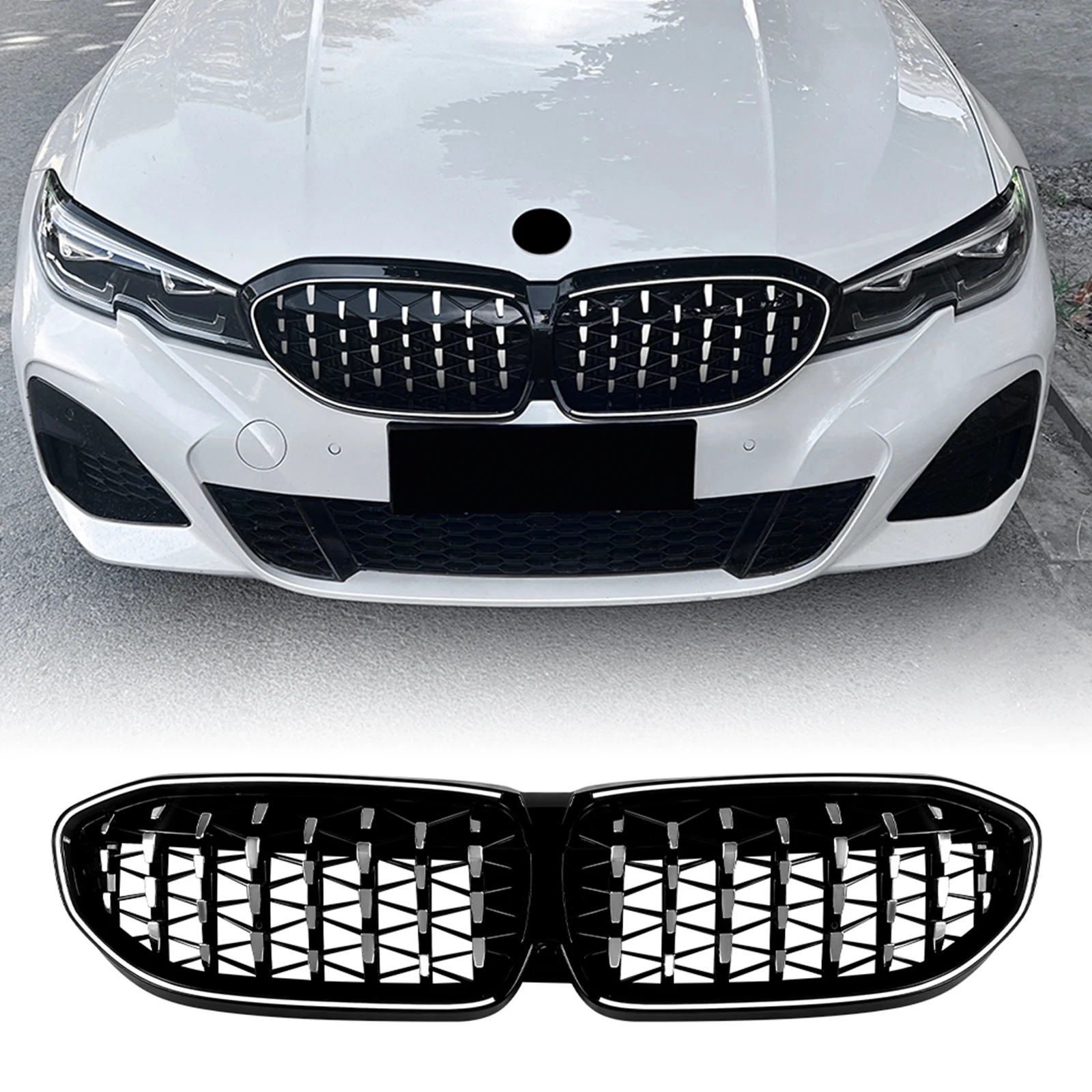 For BMW 3 Series G20 G21 G28 2019-2022 Front Grille Racing Grill Upper Bumper Hood Mesh Grid With LED Lamp Light Strip
For BMW 3 Series G20 G21 G28 2019-2022 Front Grille Racing Grill Upper Bumper Hood Mesh Grid With LED Lamp Light Strip