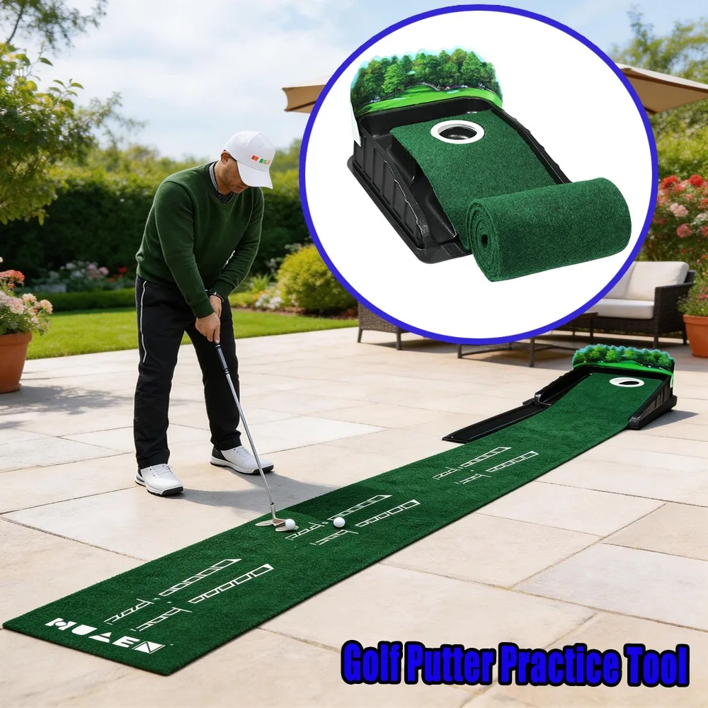 8ft Golf Putting Mat Indoor Practice Green With Real Green Speed Ball Return 3D Arrow Single Hole Putting Trainer Perfect Gift
8ft Golf Putting Mat Indoor Practice Green With Real Green Speed Ball Return 3D Arrow Single Hole Putting Trainer Perfect Gift