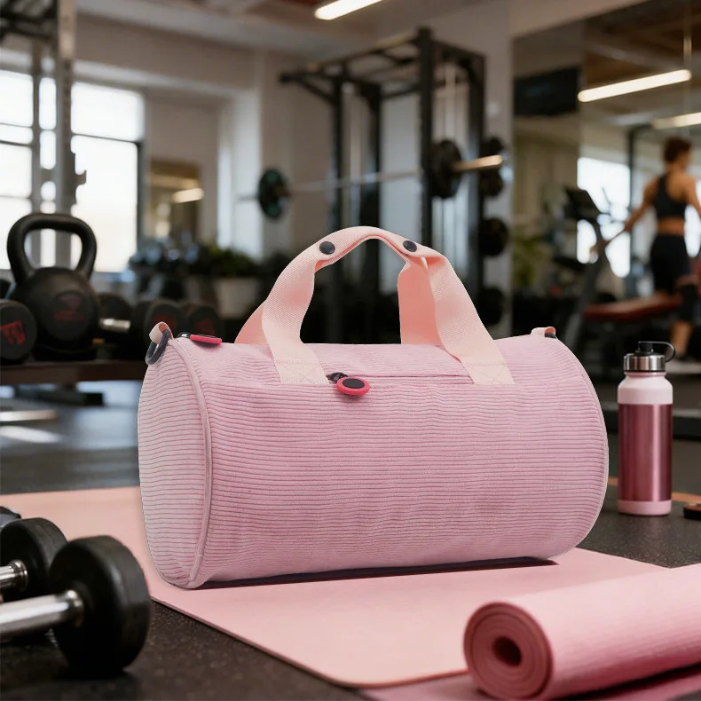 Yoga Sports Fitness Bag Cylinder Carry Handbag With Custom Logo Name Tote Bags Wet Dry Seperation Corduroy Travel Shoulder bag
Yoga Sports Fitness Bag Cylinder Carry Handbag With Custom Logo Name Tote Bags Wet Dry Seperation Corduroy Travel Shoulder bag