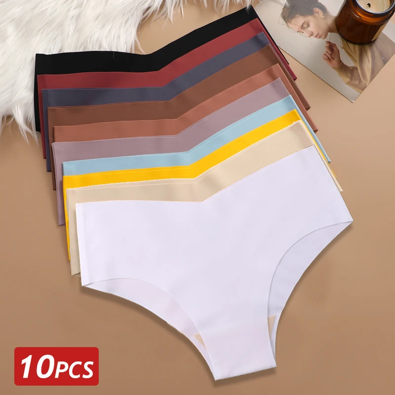 10PCS/Set Women Ultra Thin Seamless Panties Solid Color Briefs Female Breathable Underwear Sexy V Waist Lingerie Elastic Panties
10PCS/Set Women Ultra Thin Seamless Panties Solid Color Briefs Female Breathable Underwear Sexy V Waist Lingerie Elastic Panties
