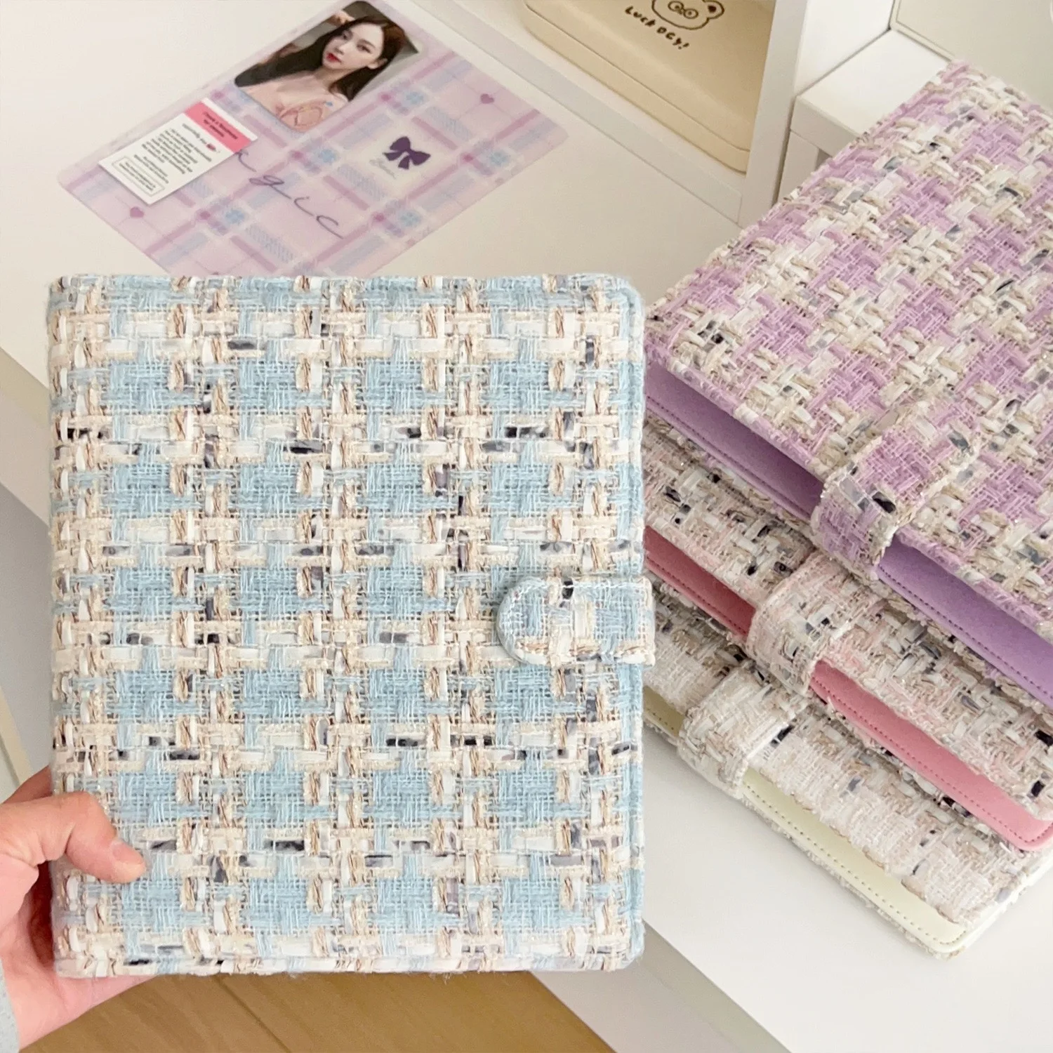 A5 Soft Weaving Cloth cover Binder Kpop Photocards Holder Idol Photo Collect Book Postcard storage School Stationery
A5 Soft Weaving Cloth cover Binder Kpop Photocards Holder Idol Photo Collect Book Postcard storage School Stationery