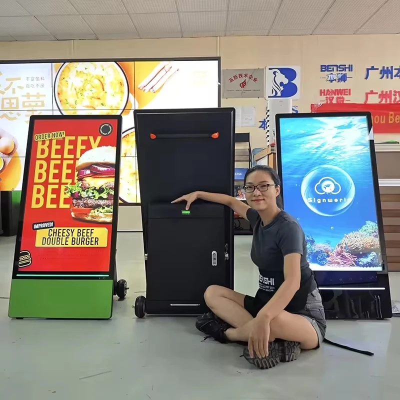 Bensheng 43inch Vertical Advertising Display with Removable Battery, Convenient Android Display for Hotel and Exhibition Hall En
Bensheng 43inch Vertical Advertising Display with Removable Battery, Convenient Android Display for Hotel and Exhibition Hall En