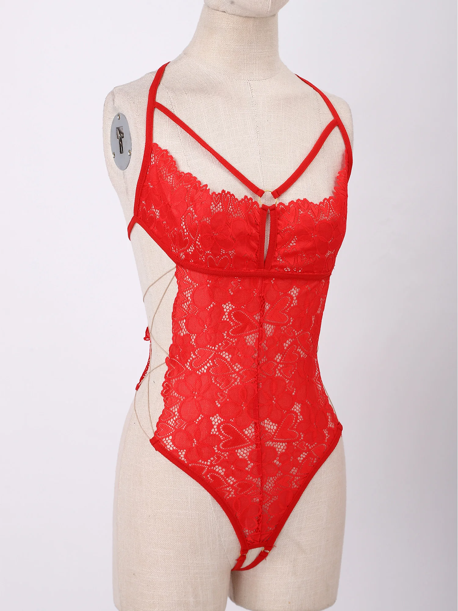 Women Sexy Floral Lace Crotchless Lingerie Bodysuit Half Open Cup Backless Leotard Tempting Nightwear for Couple Game Nightclub
Women Sexy Floral Lace Crotchless Lingerie Bodysuit Half Open Cup Backless Leotard Tempting Nightwear for Couple Game Nightclub