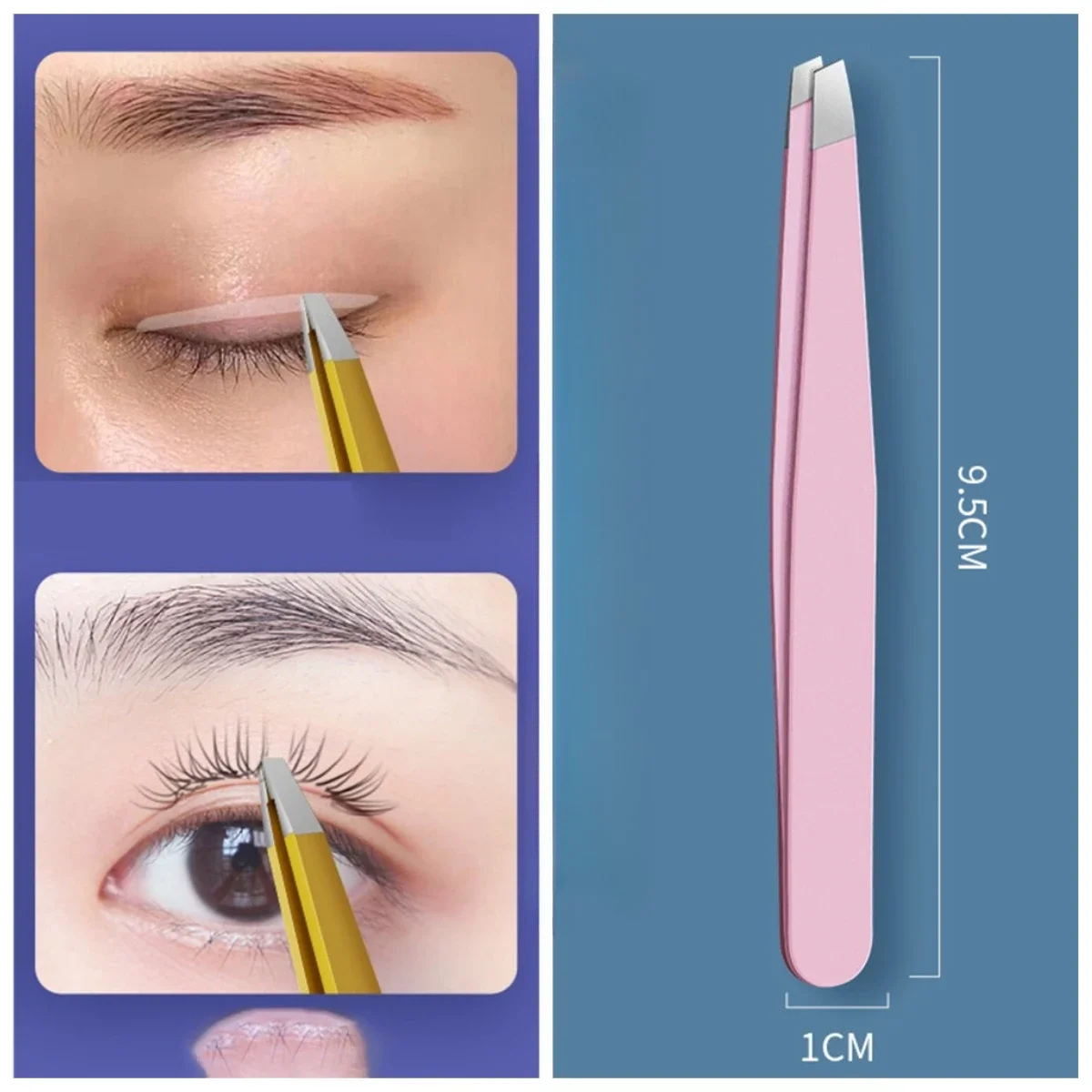 1PC Stainless Steel Eyebrow Tweezers Yellow and Pink Slant & Flat Head Eyelashes Mustache Clip Removal Makeup Tools
1PC Stainless Steel Eyebrow Tweezers Yellow and Pink Slant & Flat Head Eyelashes Mustache Clip Removal Makeup Tools