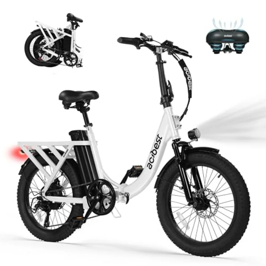 Adult electric bike for urban commuting and off-road trails, aluminum alloy frame, matte black finish, foldable design with 20'
Adult electric bike for urban commuting and off-road trails, aluminum alloy frame, matte black finish, foldable design with 20'
