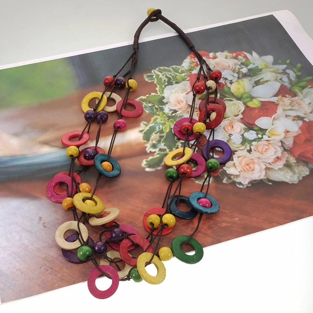 Bohemia Weaving Necklace Women Coconut Shell Jewelry Gift Colorful Beach Party Casual Fine Workmanship Durable Decorative Wooden
Bohemia Weaving Necklace Women Coconut Shell Jewelry Gift Colorful Beach Party Casual Fine Workmanship Durable Decorative Wooden