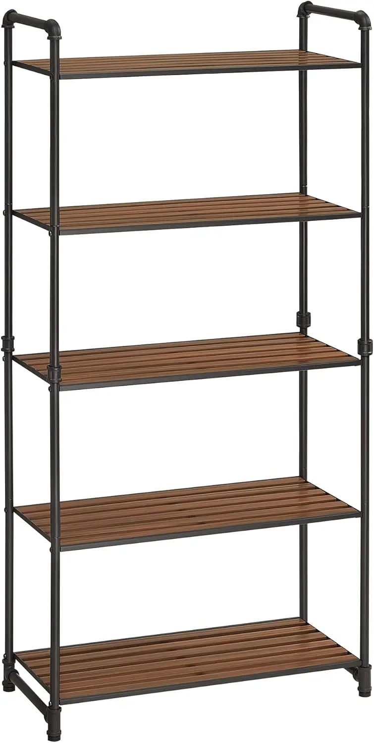 5-Tier Bathroom Shelves, Plant Stand, 25.5 x 12.2 x 51 in, Rustic Brown & Black
5-Tier Bathroom Shelves, Plant Stand, 25.5 x 12.2 x 51 in, Rustic Brown & Black
