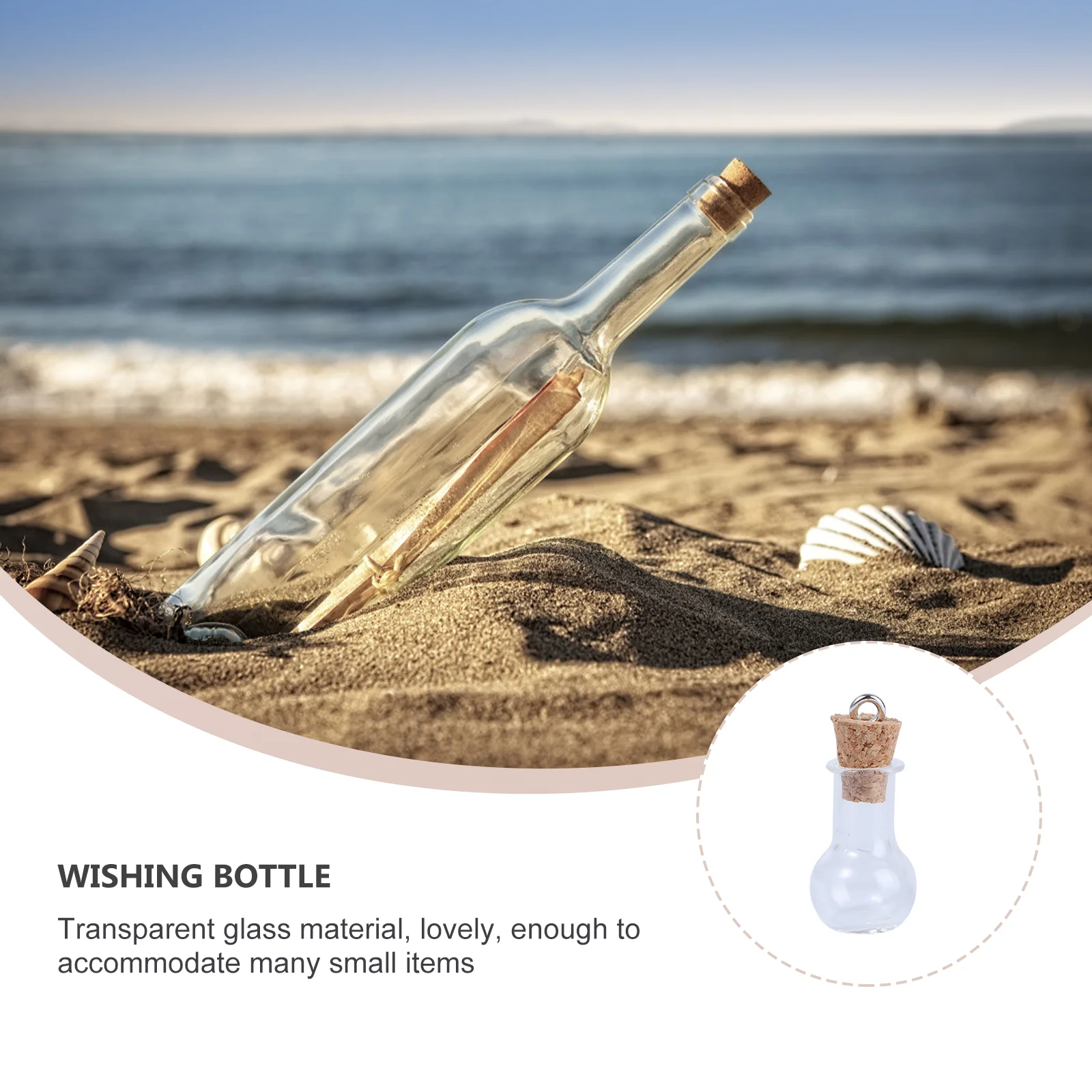 50pcs Drift Pendant DIY Wish Bottle Decor Transparent Necklace Mini Craft Accessory Diy Drift Bottle Craft Vase Style Glass
50pcs Drift Pendant DIY Wish Bottle Decor Transparent Necklace Mini Craft Accessory Diy Drift Bottle Craft Vase Style Glass