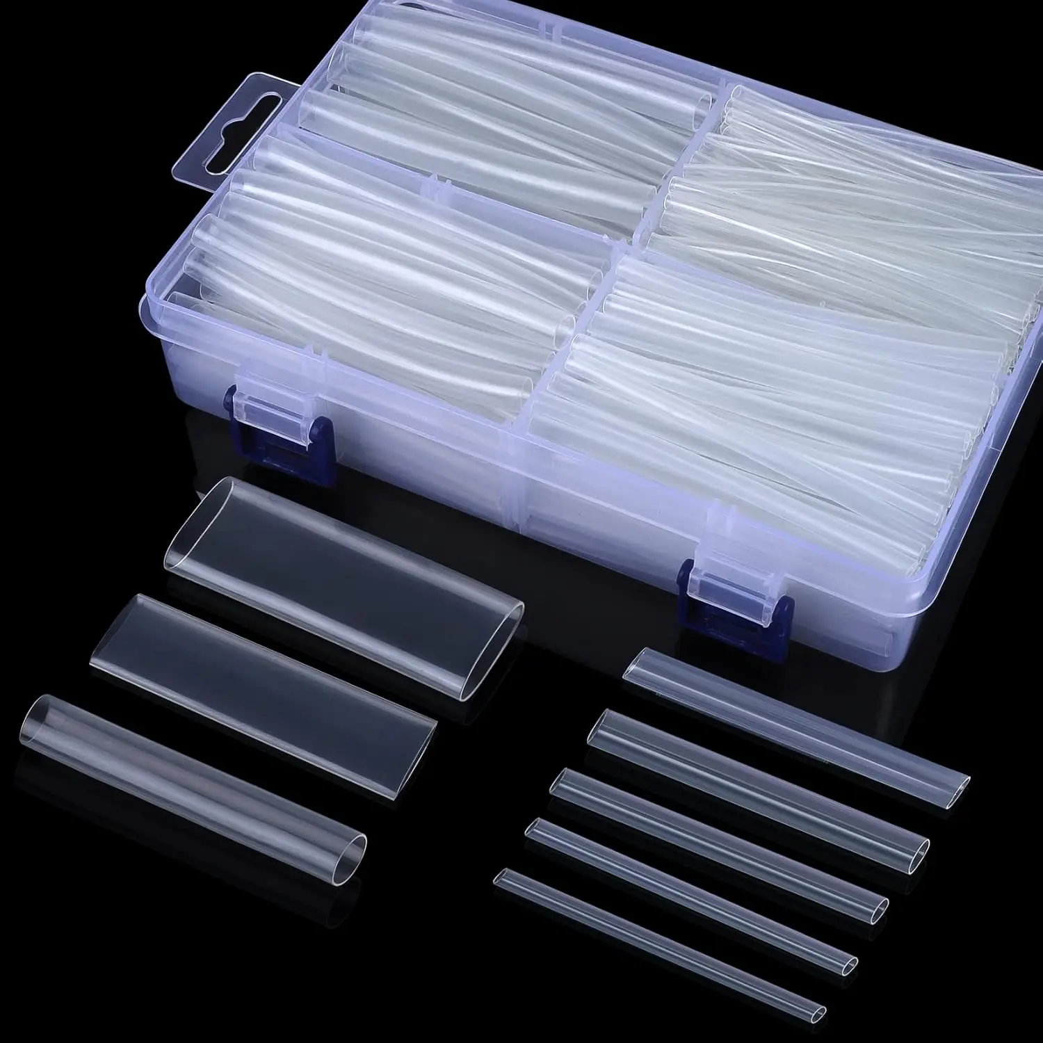 205 PCS 3.5" Clear 3:1 Waterproof Heat Shrink Tubing Kit, Adhesive Lined, Marine Grade, Insulation & Sealing
205 PCS 3.5" Clear 3:1 Waterproof Heat Shrink Tubing Kit, Adhesive Lined, Marine Grade, Insulation & Sealing