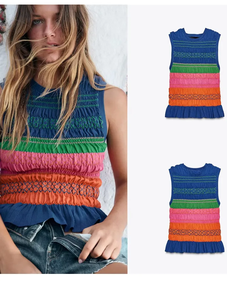 Zevity женский модный вязаный жилет без рукавов в тон, свитер, женский шикарный плиссированный жилет, пуловер, топы SW9478
Zevity женский модный вязаный жилет без рукавов в тон, свитер, женский шикарный плиссированный жилет, пуловер, топы SW9478