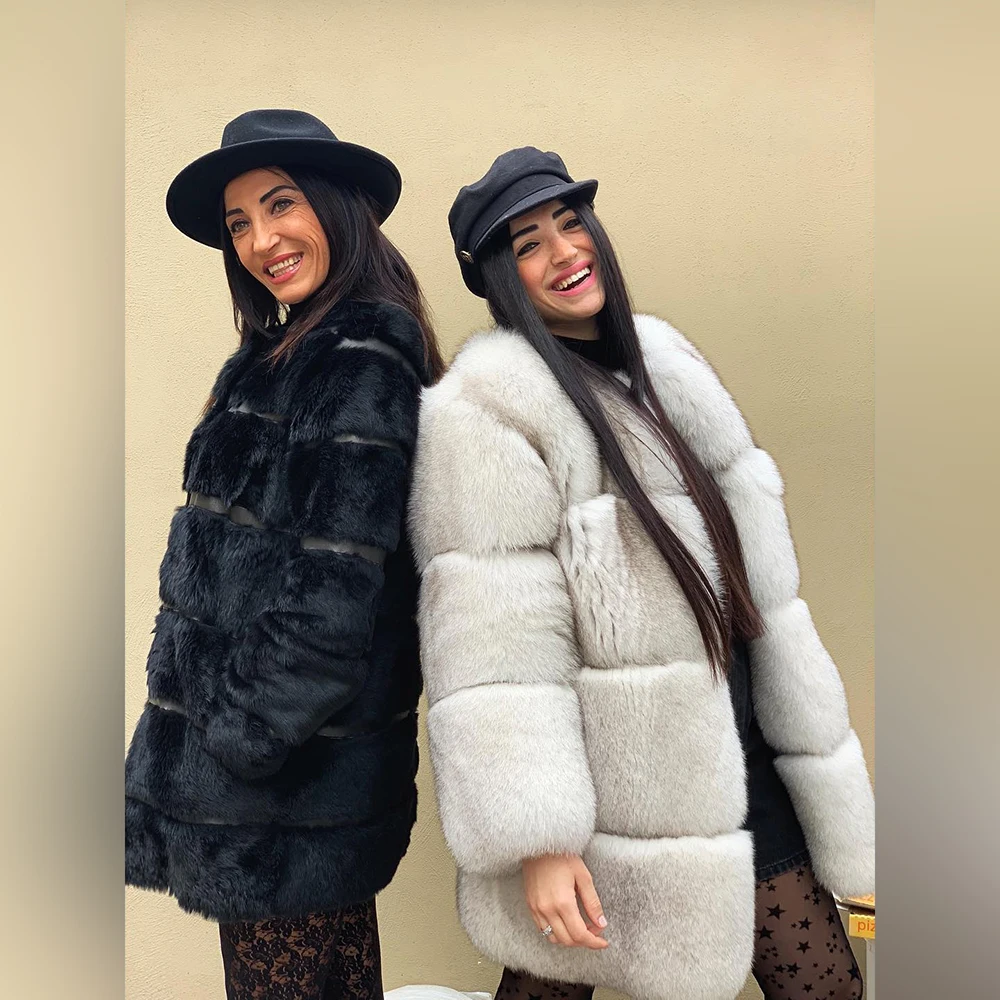 Natural Fox Fur Coat Women Casual Simple Warm Outertwear Tops 2022 New Long Sleeve Patchwork Genuine Real Fur Jacket Lady
Natural Fox Fur Coat Women Casual Simple Warm Outertwear Tops 2022 New Long Sleeve Patchwork Genuine Real Fur Jacket Lady