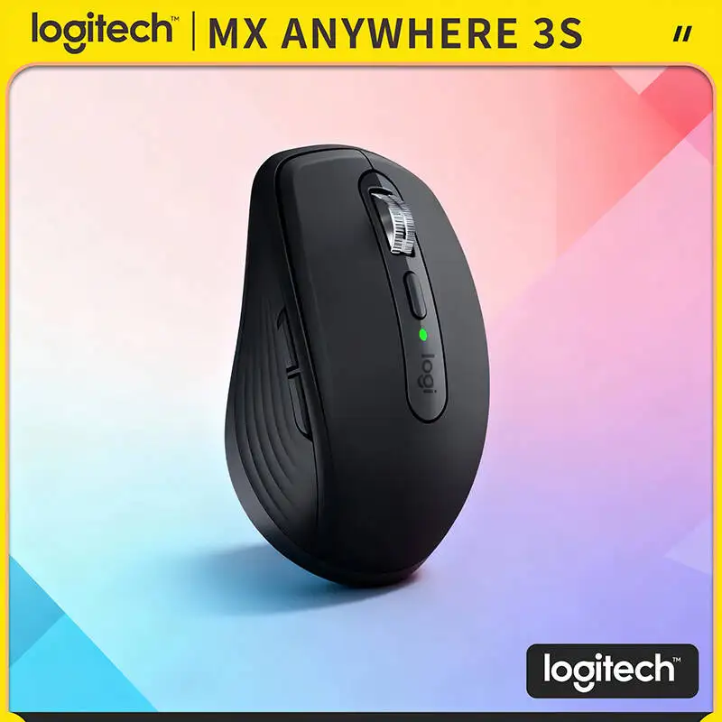 Logitech MX Anywhere 3S Productivity Mouse - 8K DPI Glass Tracking, MagSpeed Scroll, Silent Click, USB-C Fast Charge for Work