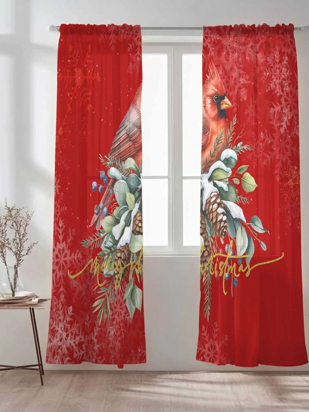 Christmas Snowflake Bird Pine Tulle Sheer Curtains for Living Room Bedroom Kitchen Decoration Voile Organza Curtains
Christmas Snowflake Bird Pine Tulle Sheer Curtains for Living Room Bedroom Kitchen Decoration Voile Organza Curtains