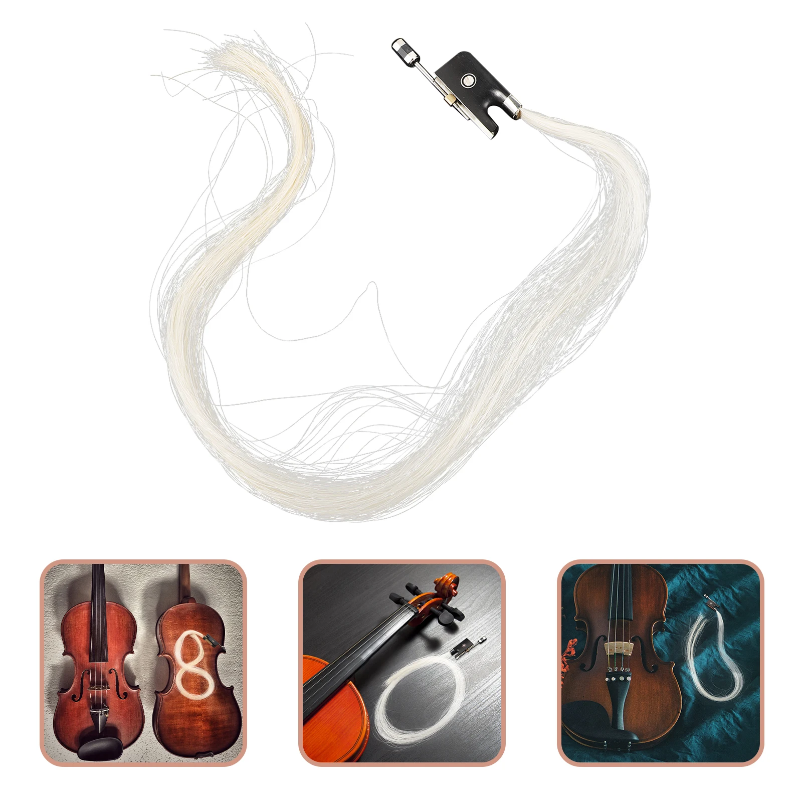 Violin Bow Hair Supplies Instrument Accessories Horse Horsehair for Parts Replace
Violin Bow Hair Supplies Instrument Accessories Horse Horsehair for Parts Replace