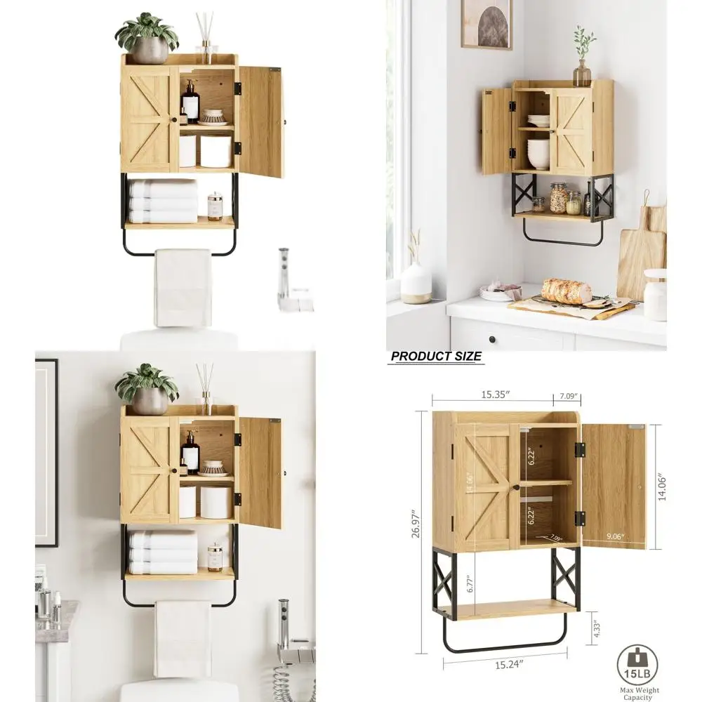 Настенный деревянный шкафчик для медикаментов с регулируемыми полками, компактное хранилище для дома (9 D x 15.35 W x 27.16 H, Country Oa)
Настенный деревянный шкафчик для медикаментов с регулируемыми полками, компактное хранилище для дома (9 D x 15.35 W x 27.16 H, Country Oa)