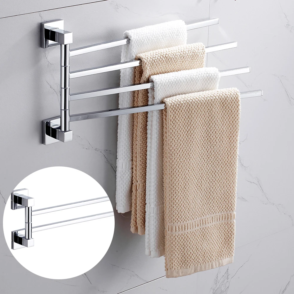 Stainless Steel Swivel Towel Bar Space Saving Wall-Mounted 2/4 Arm Rotatable Towel Storage Holder for Home Kitchen Bathroom
Stainless Steel Swivel Towel Bar Space Saving Wall-Mounted 2/4 Arm Rotatable Towel Storage Holder for Home Kitchen Bathroom
