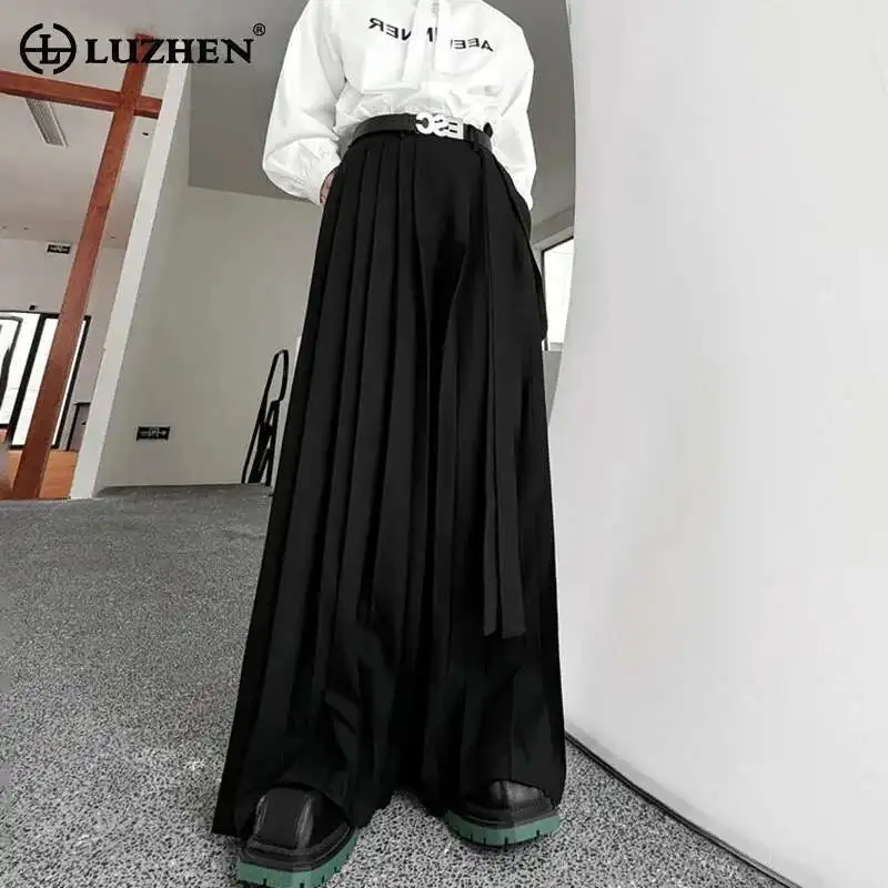 LUZHEN Skirt Casual Pants Pleated Ribbon Trousers Design Men's Spring Original Casual Versatile Plain Handsome Clothing LZ8862
LUZHEN Skirt Casual Pants Pleated Ribbon Trousers Design Men's Spring Original Casual Versatile Plain Handsome Clothing LZ8862