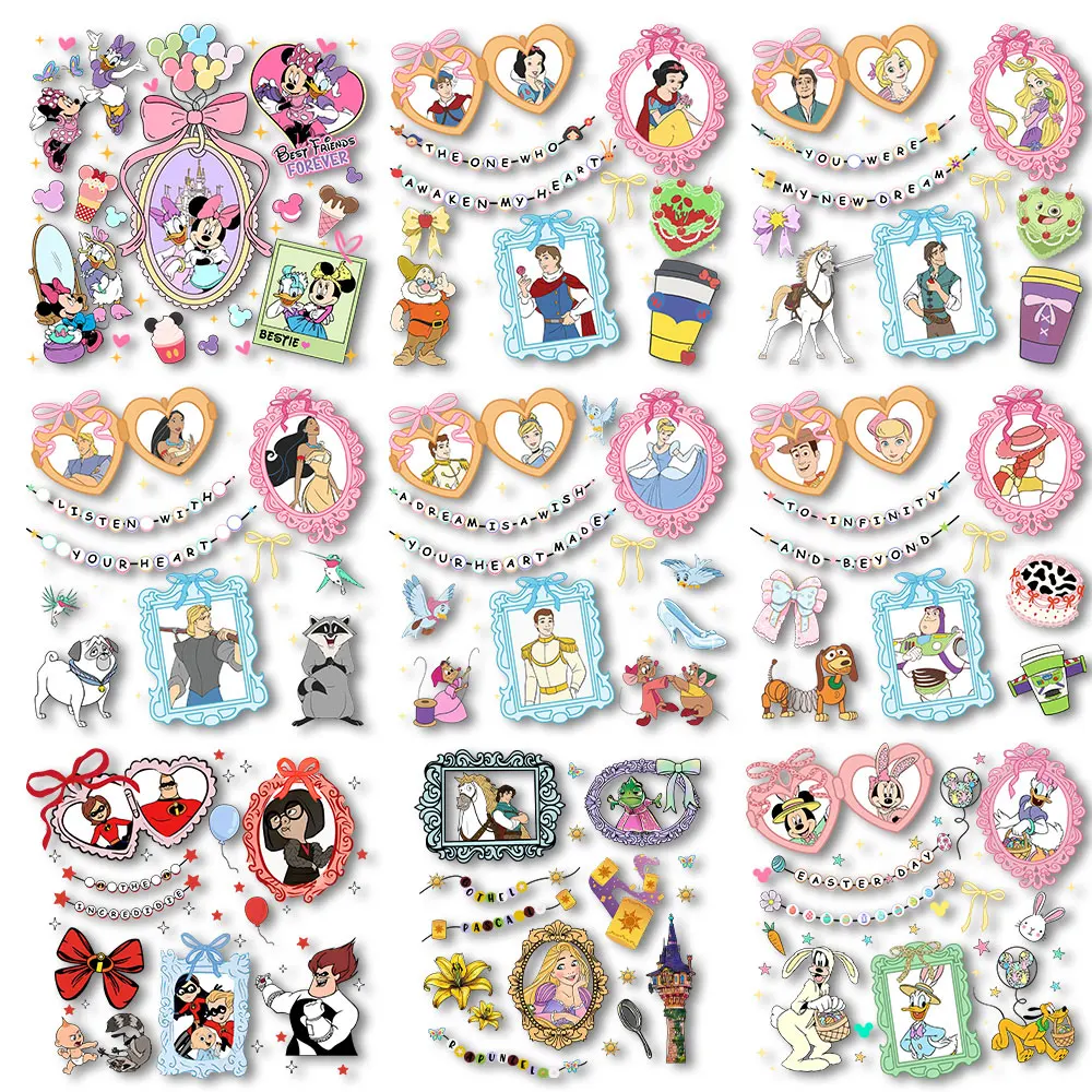 Princesses and Prince Iron on Decals Heat Press Patches for Clothes DIY Decals on Tshirts Hoodies
Princesses and Prince Iron on Decals Heat Press Patches for Clothes DIY Decals on Tshirts Hoodies