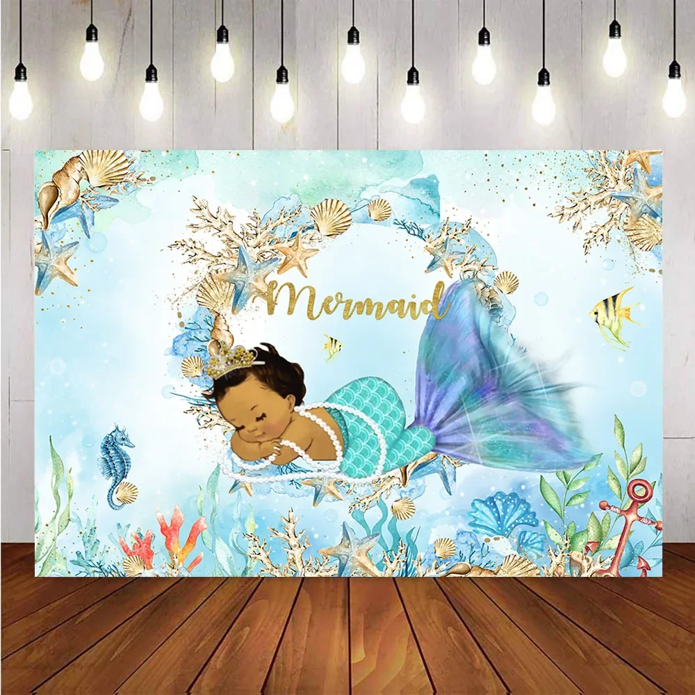 Mermaid princess birthday party decoration backdrop for photography under the sea newborn baby shower background for photo prop
Mermaid princess birthday party decoration backdrop for photography under the sea newborn baby shower background for photo prop