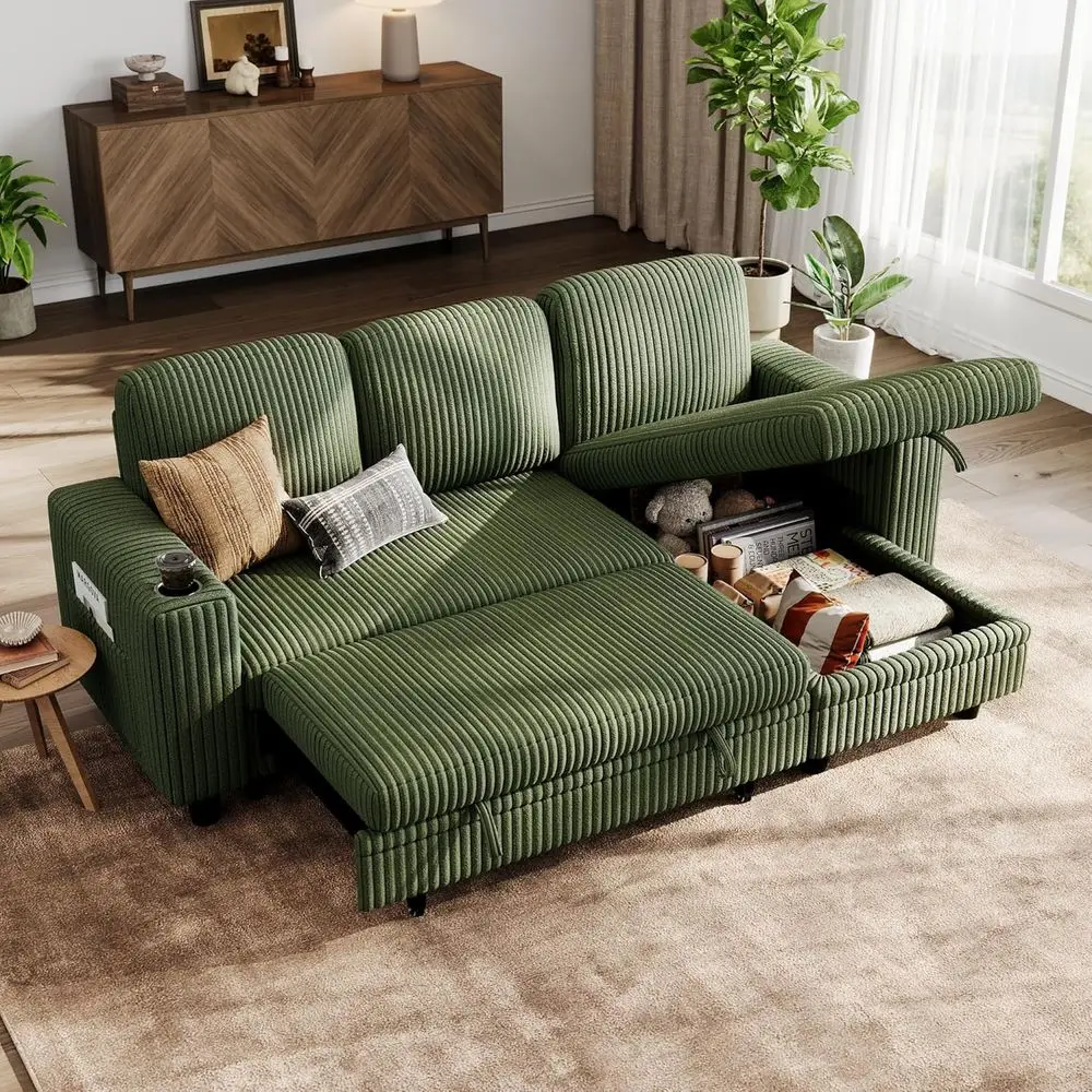 Sectional Sleeper Soa Pull Out Couches or Living Room (Green, Sleeper Soa 1) | Pull Out Soa Bed, Storage, USB Charging, Cup Hold
Sectional Sleeper Soa Pull Out Couches or Living Room (Green, Sleeper Soa 1) | Pull Out Soa Bed, Storage, USB Charging, Cup Hold