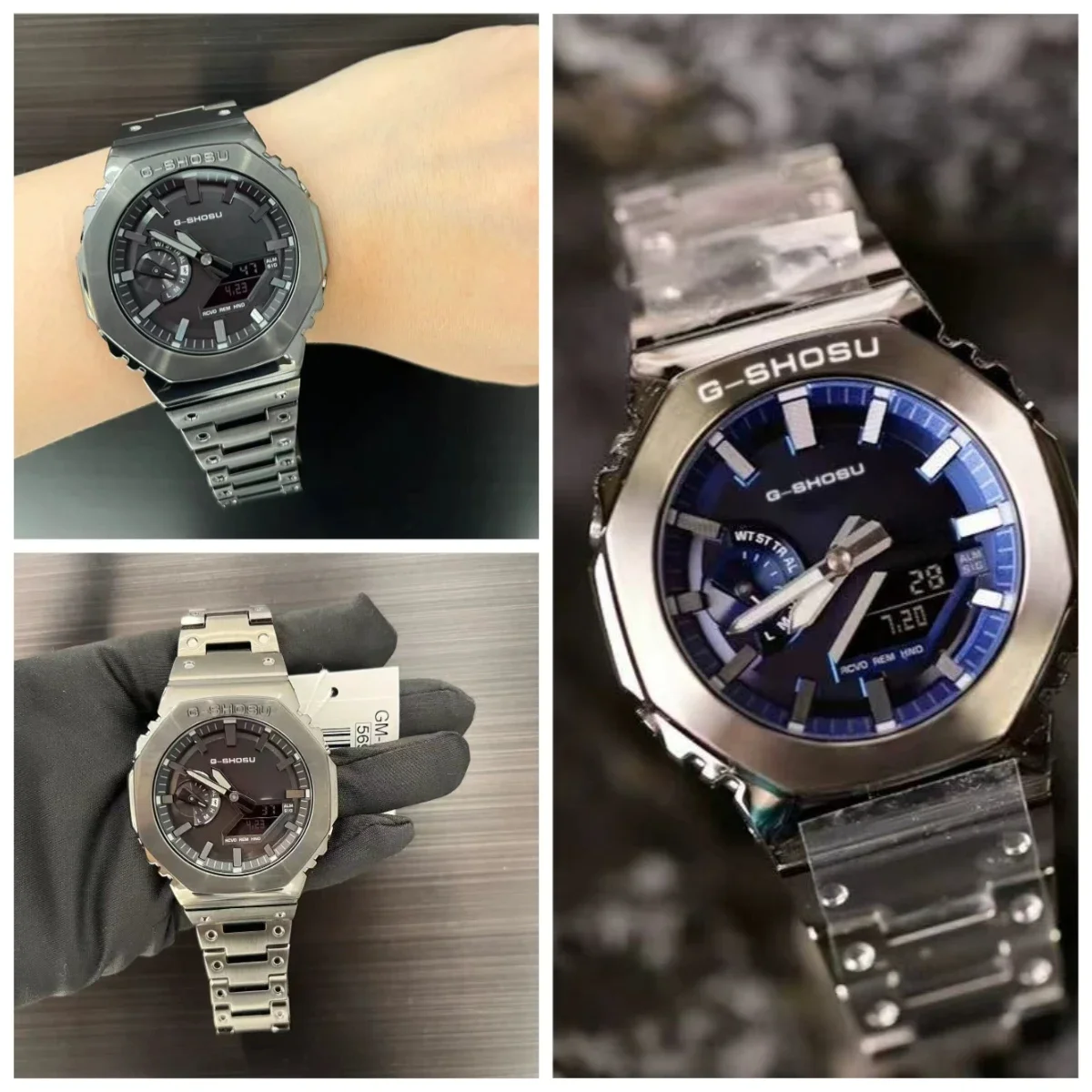 Магазин 8887, цифровые электронные часы унисекс, полнофункциональные, мировое время, сплав, светодиодный двойной дисплей, стальной ремешок, большой циферблат, серия GMB
Магазин 8887, цифровые электронные часы унисекс, полнофункциональные, мировое время, сплав, светодиодный двойной дисплей, стальной ремешок, большой циферблат, серия GMB