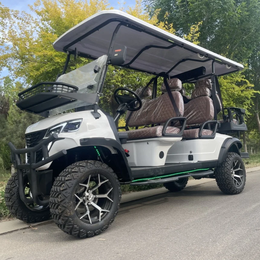 China Manufacturing High-End Quality 6 Seater Sightseeing Car Electric Golf Cart 4KW 5KW AC System Wild Off-Road Hunting Car
China Manufacturing High-End Quality 6 Seater Sightseeing Car Electric Golf Cart 4KW 5KW AC System Wild Off-Road Hunting Car