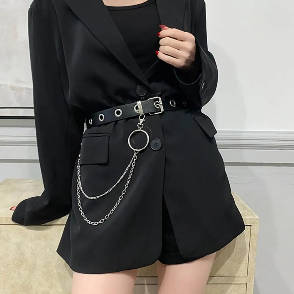 Women Belt Punk Style Metal Chain Punch-free Waist Decoration Faux Leather Waist Belt Pin Buckle Waistband Clothing Accessory
Women Belt Punk Style Metal Chain Punch-free Waist Decoration Faux Leather Waist Belt Pin Buckle Waistband Clothing Accessory