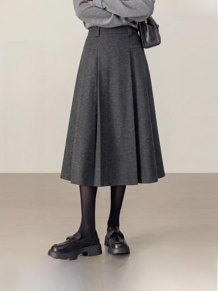 Acetate Wool A-Line Skirt Women's Winter 2025 New Sle Pleated Skirt Midi Skirt Commute Simple mid Waist Zipper
Acetate Wool A-Line Skirt Women's Winter 2025 New Sle Pleated Skirt Midi Skirt Commute Simple mid Waist Zipper