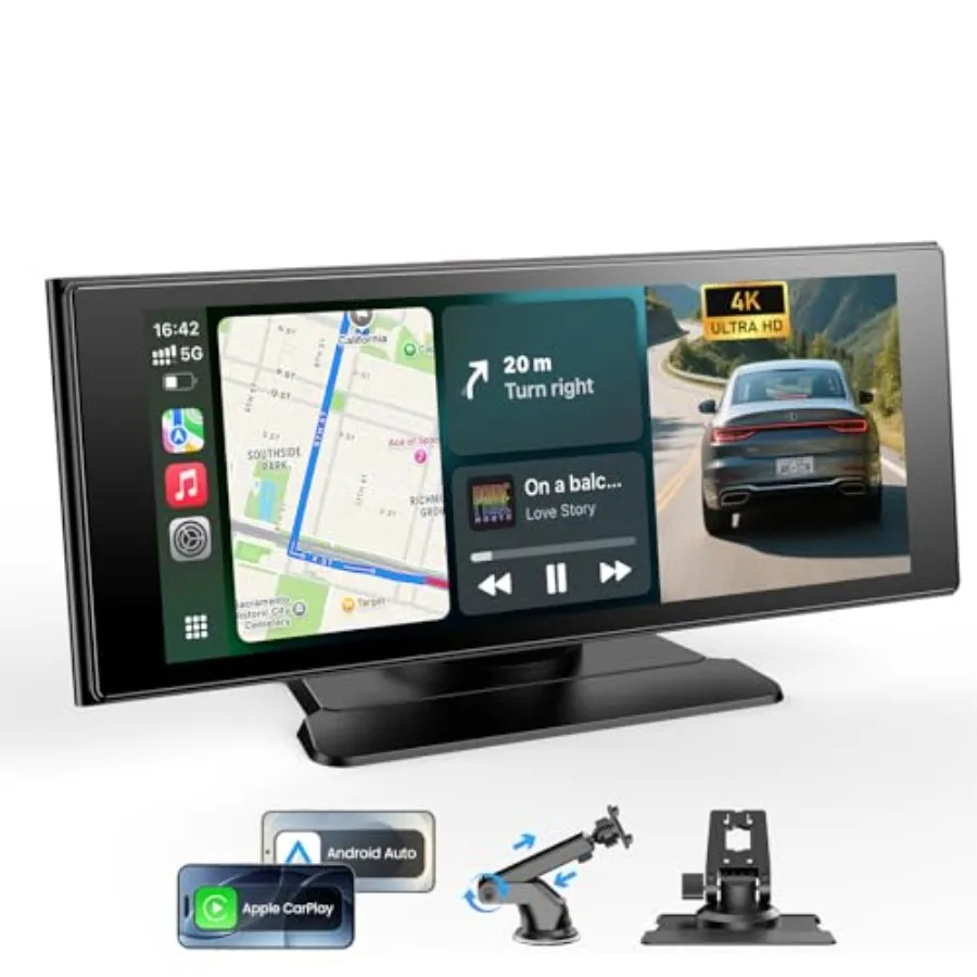 Wireless Car Play Screen 10.26'' Monitor for automotive use ABS plastic body black finish 4K resolution with touch control Blue
Wireless Car Play Screen 10.26'' Monitor for automotive use ABS plastic body black finish 4K resolution with touch control Blue