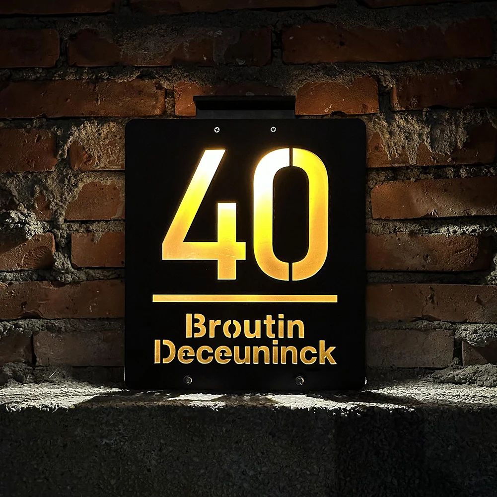 Custom Exterior Solar House Sign Personalized Outdoor Address Family Name House Number Sign LED Laser Cut Acrylic Plate for Home
Custom Exterior Solar House Sign Personalized Outdoor Address Family Name House Number Sign LED Laser Cut Acrylic Plate for Home