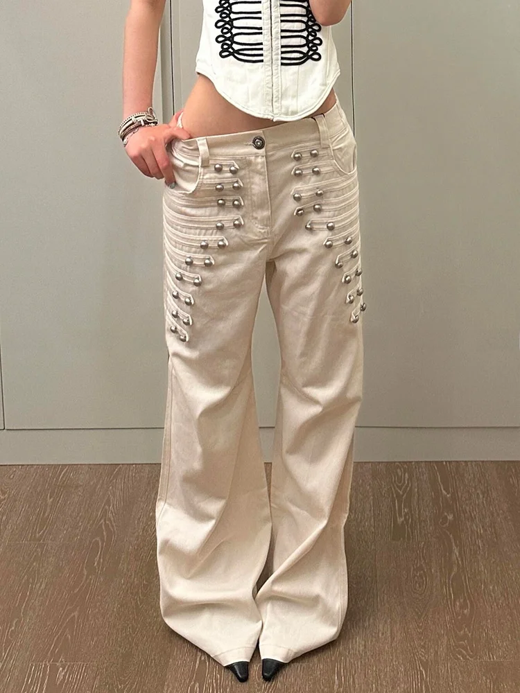 Olivegirl Women's Jeans Y2k Harajuku Retro American Metal Buckle Design Casual Loose Pant Girl Summer Gothic Fashion Trousers
Olivegirl Women's Jeans Y2k Harajuku Retro American Metal Buckle Design Casual Loose Pant Girl Summer Gothic Fashion Trousers