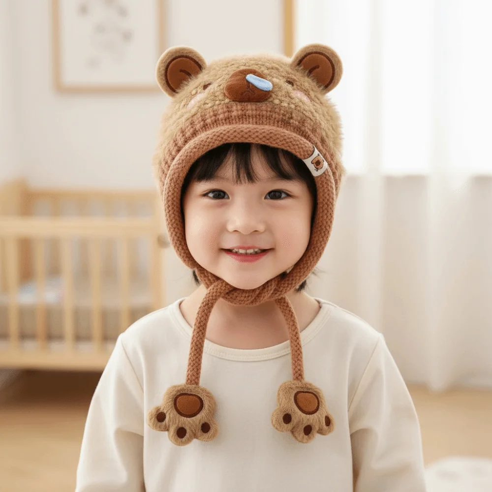 Warm Toddler's Knitted Hat Thickened Coldproof Baby Ear Protection Cap Windproof Breathable Capybara Beanie Caps
Warm Toddler's Knitted Hat Thickened Coldproof Baby Ear Protection Cap Windproof Breathable Capybara Beanie Caps