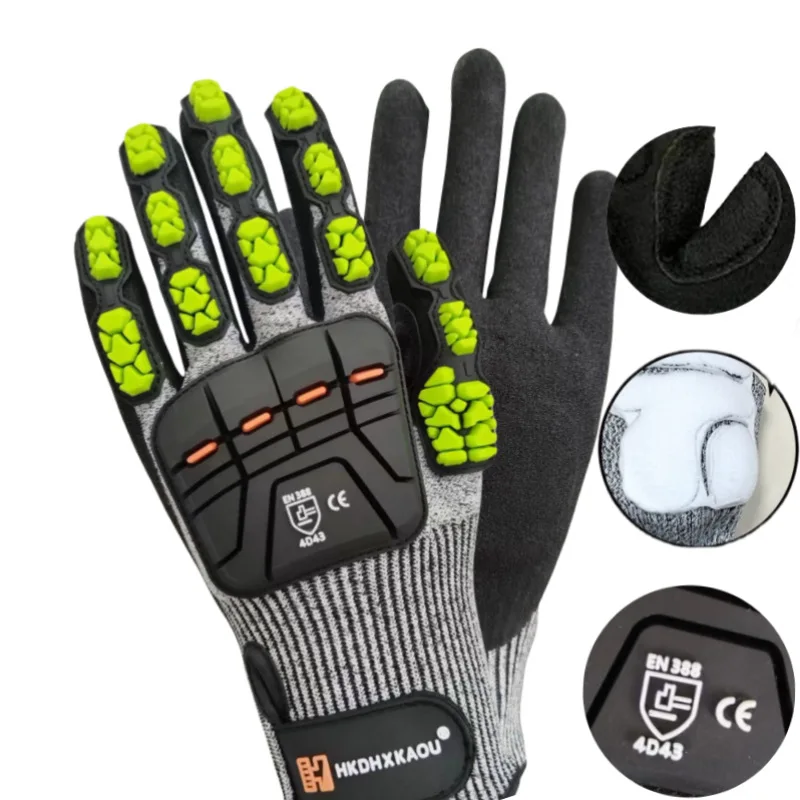 Anti Vibration Protective Work Gloves Level 5 Cut Resistance High Quality with Oil-proof Nitrile Dipped Palm Glove
Anti Vibration Protective Work Gloves Level 5 Cut Resistance High Quality with Oil-proof Nitrile Dipped Palm Glove