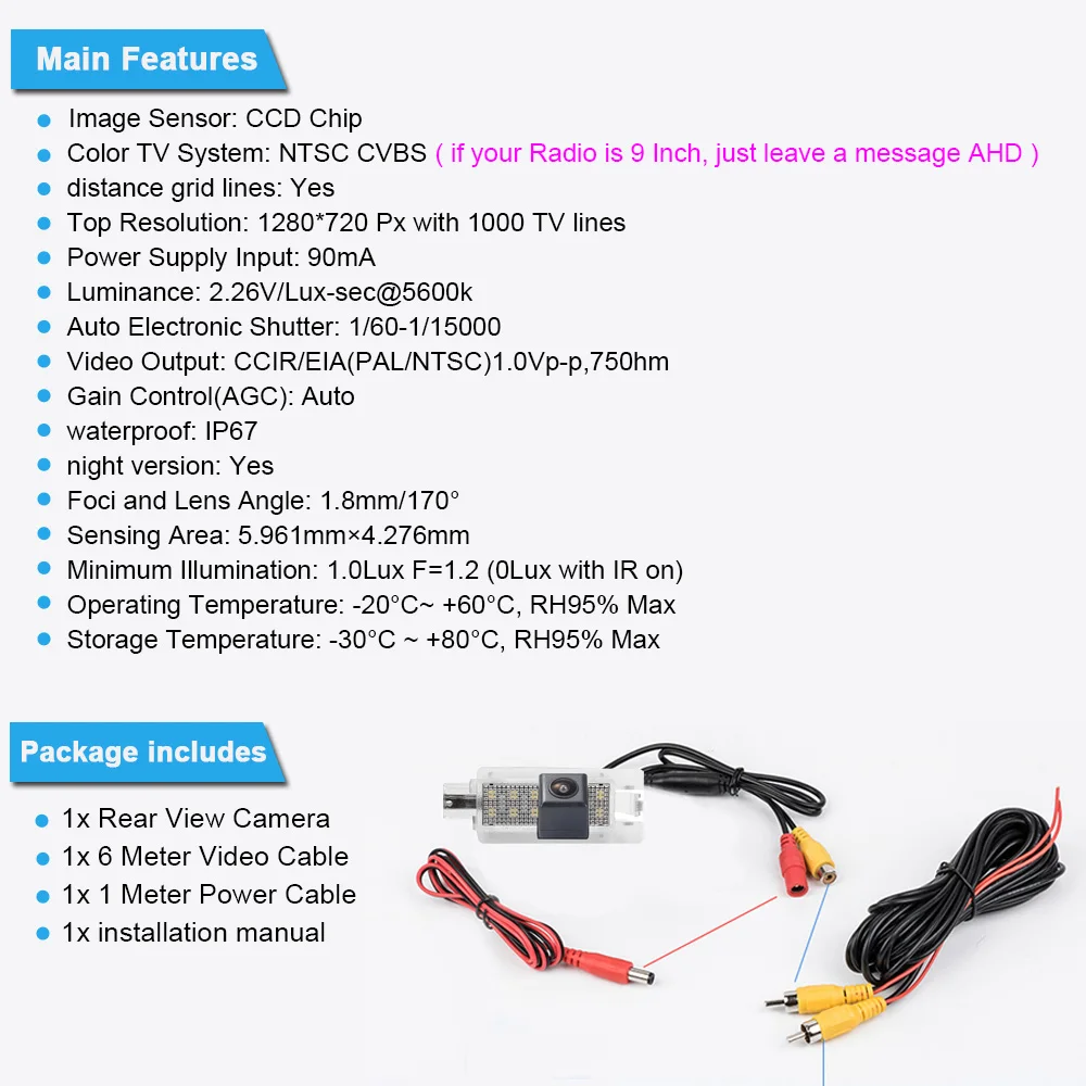 Car Reverse parking camera for Renault Megane I Renault Scenic OEM 7700842700
Car Reverse parking camera for Renault Megane I Renault Scenic OEM 7700842700