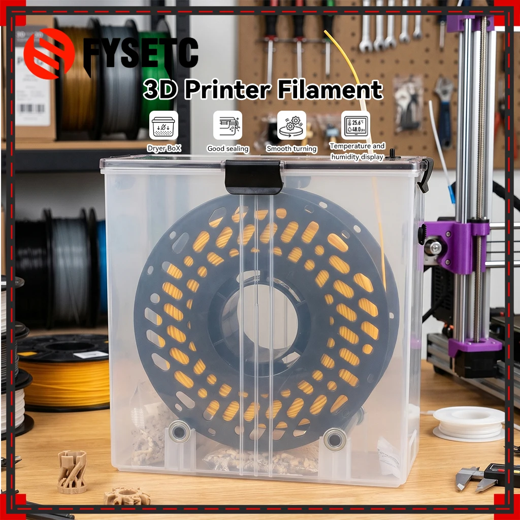 3D Printer Filament Dryer BOX Temperature And Humidity Display Stores 1 KG Filament Storage and Drying Box For any 3D Printer
3D Printer Filament Dryer BOX Temperature And Humidity Display Stores 1 KG Filament Storage and Drying Box For any 3D Printer