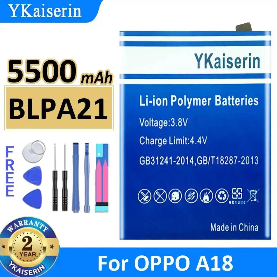 Stable Mobile Phone Battery Premium Replacement BLPA21 5500mAh For Oppo A18
Stable Mobile Phone Battery Premium Replacement BLPA21 5500mAh For Oppo A18