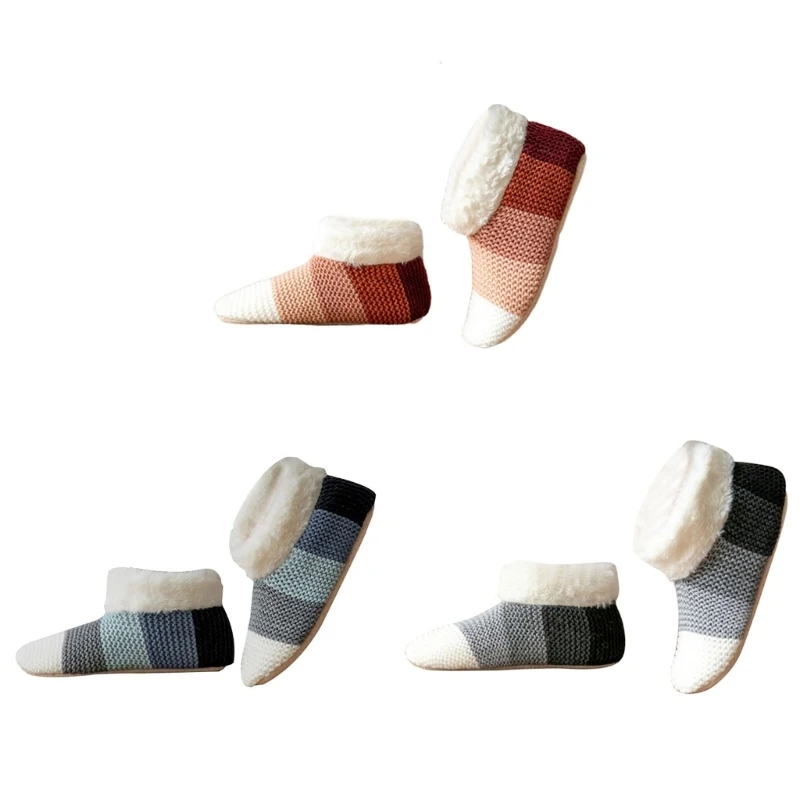 Unisex Thermal Fleece Lined Knitted Slipper Socks for Cold Weather Anti Slip Bottom Soles Indoor Floor Socks with Grip
Unisex Thermal Fleece Lined Knitted Slipper Socks for Cold Weather Anti Slip Bottom Soles Indoor Floor Socks with Grip