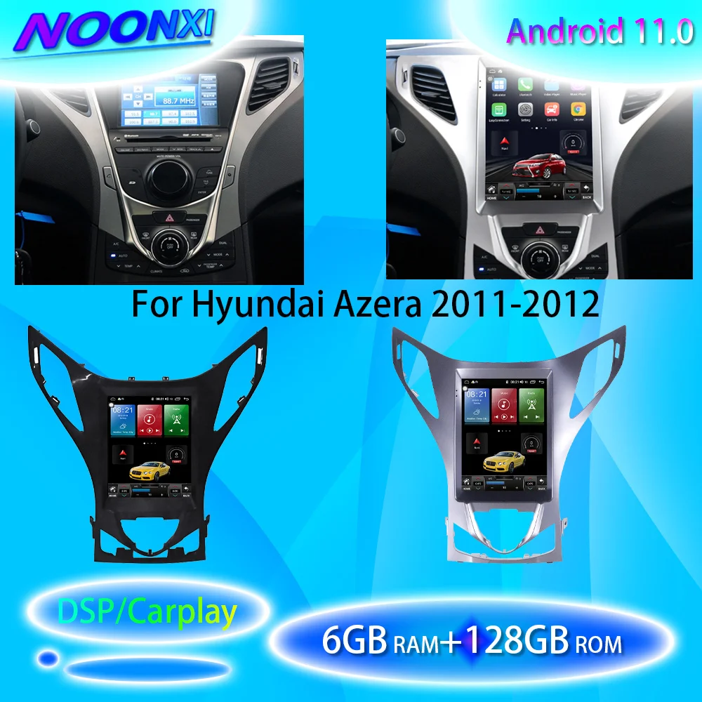 Автомагнитола для Hyundai Azera 2011 2012, стерео, мультимедийный плеер, GPS-навигация, сенсорный экран, Carplay, 2Din, головное устройство 6 + 128G, Android
Автомагнитола для Hyundai Azera 2011 2012, стерео, мультимедийный плеер, GPS-навигация, сенсорный экран, Carplay, 2Din, головное устройство 6 + 128G, Android