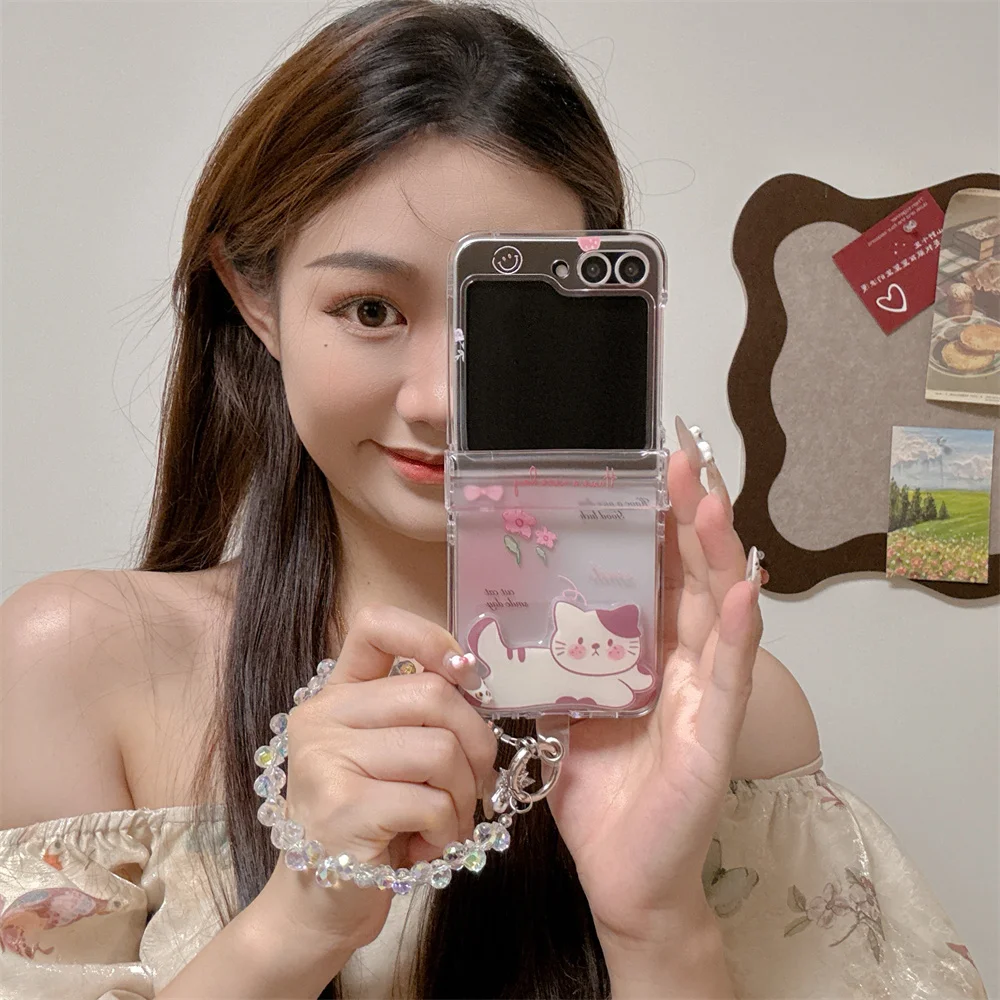 Korean cute kitten phone case protective case for Samsung Galaxy Z Flip 7 Flip6 4 flip5 3 flip4 5 cover with hinges fashion Cove
Korean cute kitten phone case protective case for Samsung Galaxy Z Flip 7 Flip6 4 flip5 3 flip4 5 cover with hinges fashion Cove