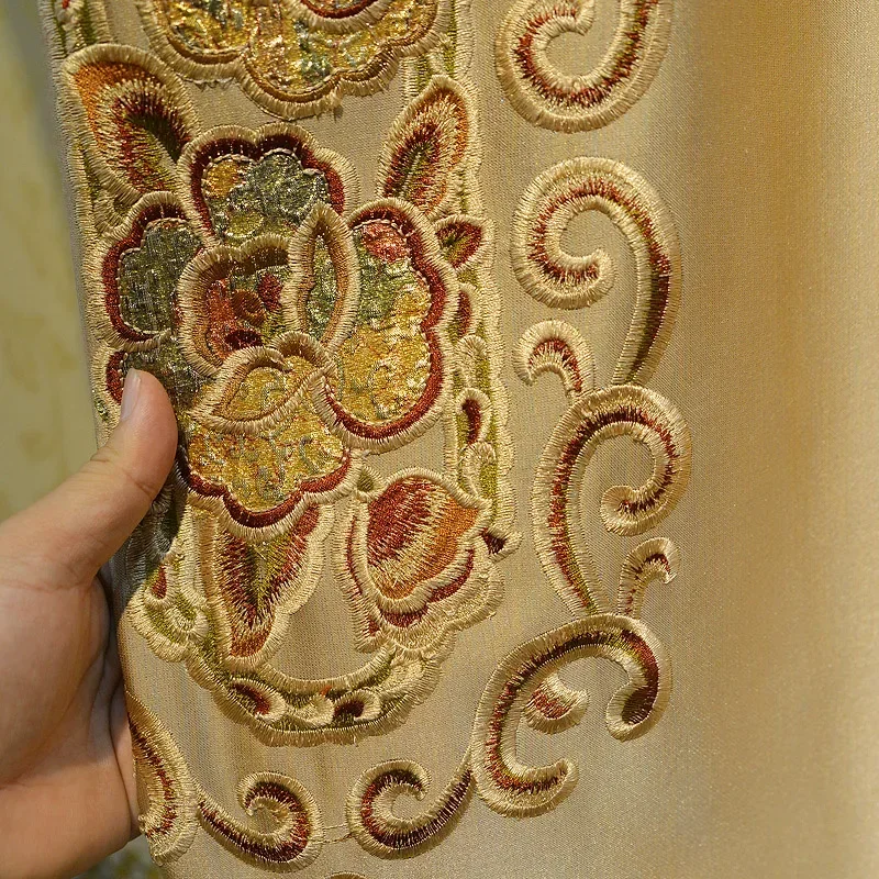 European Luxury Embroidered Curtains for Living Room Bedroom Window Valance Curtains Customize House Decorations 
European Luxury Embroidered Curtains for Living Room Bedroom Window Valance Curtains Customize House Decorations