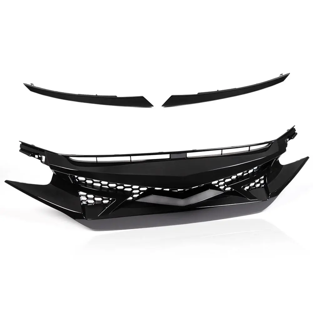Compatible with Honda Civic 10Th Gen 2016 2017 2018 Glossy Jdm Battle Style Mesh Badgeless Front Hood Grill Grille + Eye Lid
Compatible with Honda Civic 10Th Gen 2016 2017 2018 Glossy Jdm Battle Style Mesh Badgeless Front Hood Grill Grille + Eye Lid