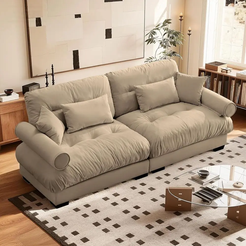 Brown Velvet Sofa Set with Loveseat and Storage Sofa, 93.7 inches
Brown Velvet Sofa Set with Loveseat and Storage Sofa, 93.7 inches