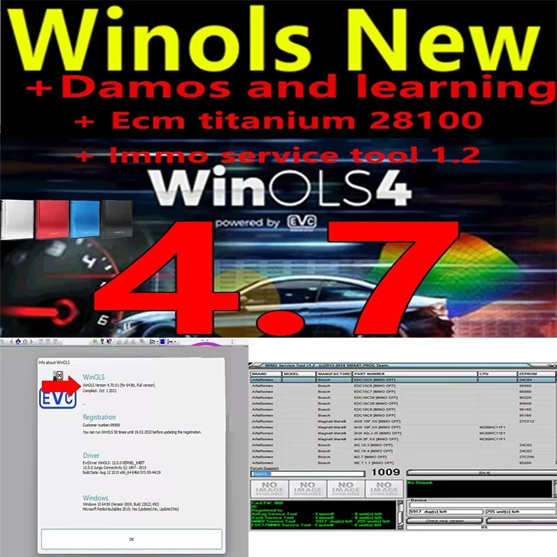 Herramienta immo Winols 4,7 completamente activada Windows 7 10 11 No es necesario Vmware multilingüe + 2021 Damos + ECM TITANIO
Herramienta immo Winols 4,7 completamente activada Windows 7 10 11 No es necesario Vmware multilingüe + 2021 Damos + ECM TITANIO