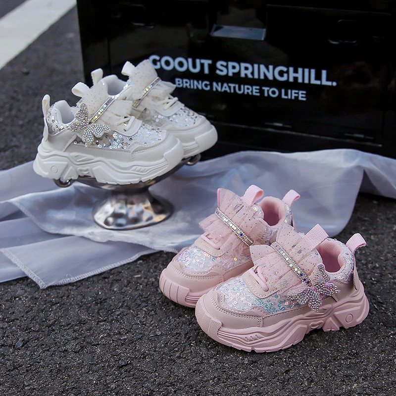 Girl's Sneakers Chunky Spring Autumn New Children Causal School Sports Shoes Elegant Lace Pleated Kids Sequins Running Sneakers
Girl's Sneakers Chunky Spring Autumn New Children Causal School Sports Shoes Elegant Lace Pleated Kids Sequins Running Sneakers