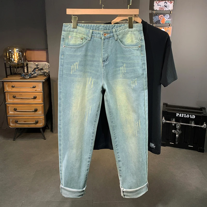 Vintage Tapered Jeans Men's Fashion Casual Vintage Streetwear Trousers Harlan Small Feet Personality Male Denim Pants
Vintage Tapered Jeans Men's Fashion Casual Vintage Streetwear Trousers Harlan Small Feet Personality Male Denim Pants