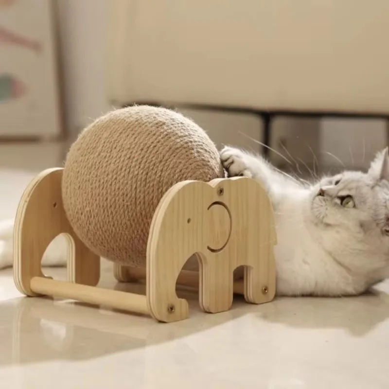Wear-Resistant Cat Scratching Board Interactive Cat Toy Wooden Sisal Grinding Ball 
Wear-Resistant Cat Scratching Board Interactive Cat Toy Wooden Sisal Grinding Ball