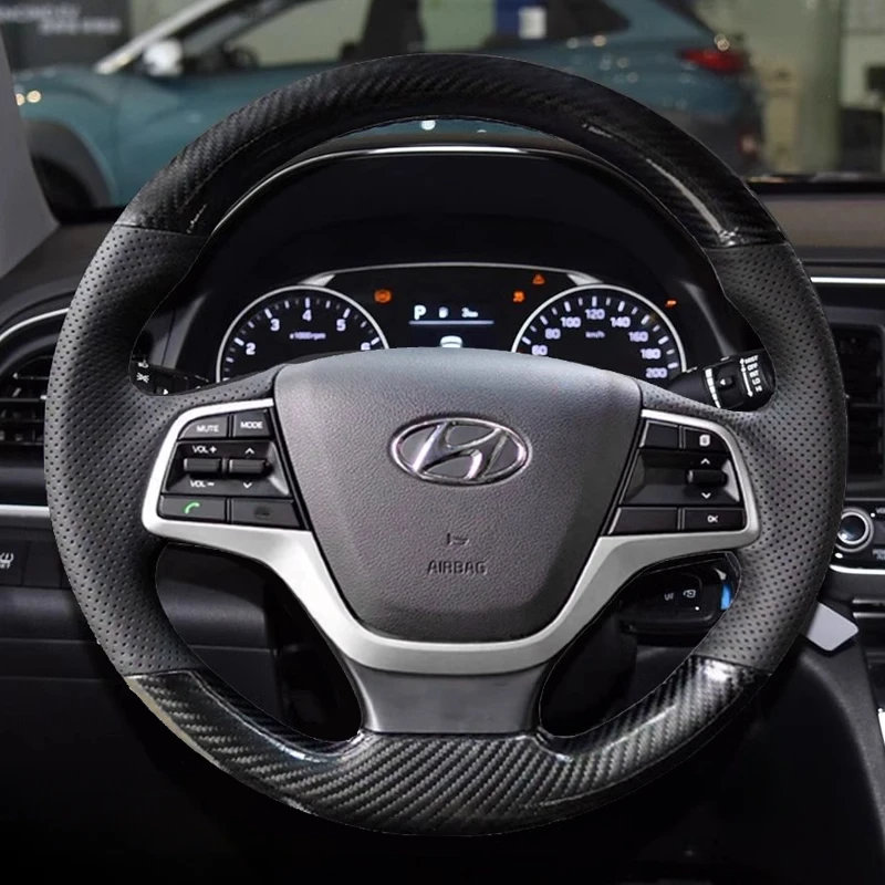 hand-stitched carbon fiber genuine Leather Car Steering Wheel Cover For Hyundai Elantra 4 2016 2017 Solaris 2017 Accent 2018
hand-stitched carbon fiber genuine Leather Car Steering Wheel Cover For Hyundai Elantra 4 2016 2017 Solaris 2017 Accent 2018