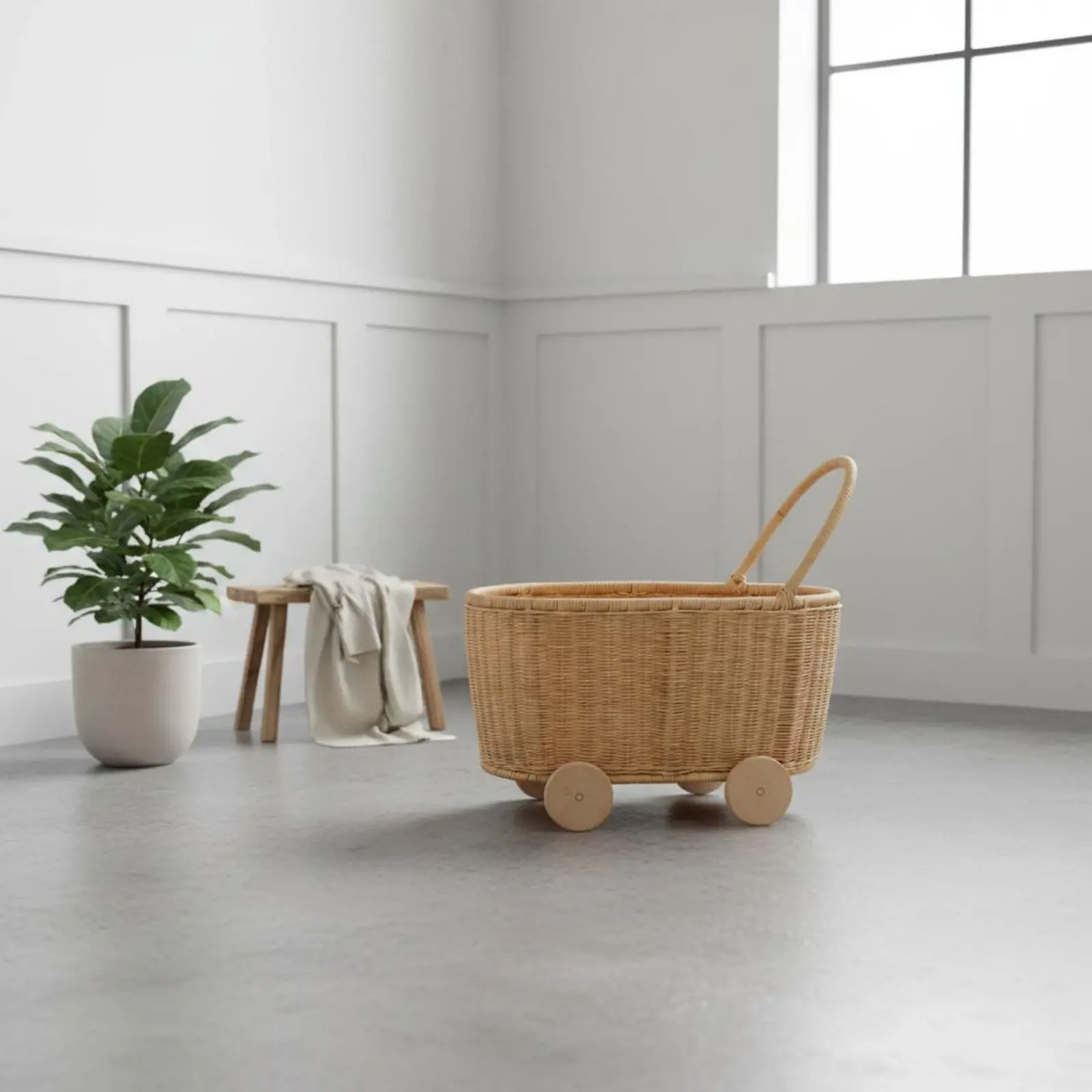 Rattan Toy Cart Handwoven Toy Storage Push Cart Wicker Rolling Basket Boho Aesthetic Nursery Decor Lightweight
Rattan Toy Cart Handwoven Toy Storage Push Cart Wicker Rolling Basket Boho Aesthetic Nursery Decor Lightweight